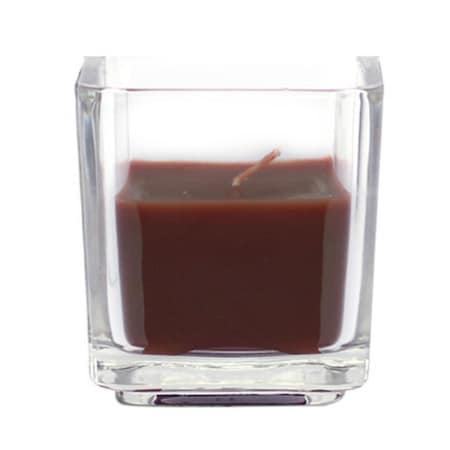 Zest Candle Brown Square Glass Votive Candles, 12PK CVZ-042